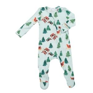 Angel Dear 6/9M Winter Bison Zipper Footie